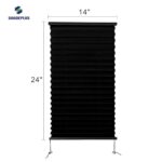 SHADEPLUS RV Blinds,RV Pleated Shades,RV Blinds Pleated Shades,RV Window Shades,Camper Blinds,RV Window Blinds for RV Camper Travel Trailers Motorhome’s Window 14″ W x 24″ L Black