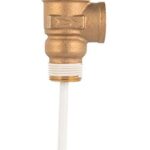 Camco Automatic Temperature and Pressure Relief Valve with Extension Probe and Lever | Features an All Brass Body with a Stainless Steel Pressure Spring | (10473)