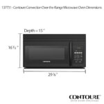 CONTOURE RV Over-the-Range Convection Microwave Oven: 1.6 Cu.Ft. | 1000W | LED | Express Cooking | Ventilation System | Black | RV-450BK-OTR