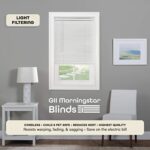 Cordless Light Filtering Mini Blind – 26 Inch Width, 64 Inch Length, 1″ Slat Size – Pearl White – Cordless GII Morningstar Horizontal Windows Blinds for Interior by Achim Home Decor