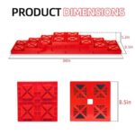 Homeon Wheels Camper Leveling Blocks, Ideal for Leveling Single and Dual Wheels, Heavy Duty Rv Leveling Blocks and Chocks Anti-Slip Pads Design, Camper Levelers 10 Pack with Carrying Bag (Red)