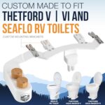 Clean Camper RV Bidet Custom Designed for Thetford V, VI & SeaFlo RV Toilets | Complete Kit w/Easy Installation | Dual, Self- Cleaning Nozzles | Upgrade RV Toilet