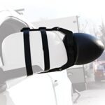 Camco Clamp-On Dual View Towing Mirror | Features 2 Independently Adjustable Mirrors and an Aerodynamic Design | Black (25653)