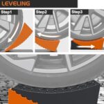 RV Leveling Blocks Ramp Kit, 2 Packs Camper Leveler System for Travel with Two Chocks, 2 Anti-Slip Mats, 1T Bubble Level and Carry Bag, Up to 35000 LBS, Easier & Faster to Level Camper, Orange