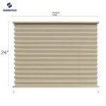 SHADEPLUS RV Blinds,RV Pleated Shades,RV Blinds Pleated Shades,RV Window Shades,Camper Blinds,RV Window Blinds for RV Camper Travel Trailers Motorhome’s Window 32″ W x 24″ L Cappuccino