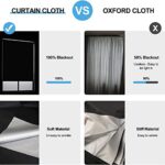 Blackout Blinds 100% Blackout Material, Portable Blackout Shades 300x145cm, DIY Cut to Any Size or Shape Blackout Blinds for Windows Bedroom Nursery Loft Travel RV Car