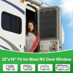 Spurtar RV Accessories Magnetic Door Window Shade Magnetic Foldable RV Accessories for Inside, 25″ x 16″ Blackout Shades RV Blinds, Black Out Screen Door Protector, Must Have Camper Accessories