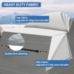 Weize Travel Trailer Cover, Waterproof and Camper RV Cover Non-Woven Fabric with Anti-UV, Fits 26-29ft Motorhome, Extra Windproof Straps, Gutter Covers