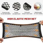 RED WOLF 2 Pcs Universal Cargo Net Pocket Elastic Mesh Netting Car Mesh Pouch for Trunk RV Boats Home Cargo Storage Mesh with Screws and Hooks (23.6” x 9.8”)