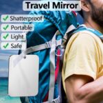 Shatterproof shower mirror fogless for shaving mirror (Larger,11″x8″) Small Wall Hanging Camp Vanity Mirror,Unbreakable Plexiglass Makeup travel camping mirrors,men fog free handheld,Outdoor Showers