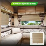 RV Window Shades,Camper RV Pleated Shades RV Camper Blinds and Shade,RV Blinds for Camper Window,RV Privacy Blinds for Motor Coach RV Camper Travel Trailer Motorhome Solar Shade(26″ W x 24″ L),Khaki