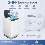 17.8Lbs Portable Washing Machine Nictemaw Portable Washer, 2.4 Cu.ft Washer and Dryer Combo with Drain Pump, 10 Programs 8 Water Level Compact Laundry Washer for Home, Apartment, RV, Dorms