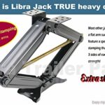 LIBRA Set of 4 6000 lb 24″ RV Trailer Stabilizer Leveling Scissor Jacks w/Dual Power Drill Sockets & Complete Set of Mounting Hardware -Model# 26088