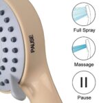 PIH High Pressure RV Handheld Shower Head Unit with Powerful Shower Spray w/Pause setting, Multi-functions, Bathroom Accessories w/ 59” Hose, Bracket, Hose Clock