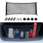 Amiss Cargo Net Stretchable, Car Exterior Accessories, Adjustable Elastic Trunk Storage Net with Hook for SUVs, Cars and Trucks (35.4×15.8 Inch)