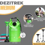 Dezitrek All in One Hand Wash Bag and Plunger Set – Off Grid Washing Machine Non Electric for Camping Travel | Eco Friendly Portable Manual Clothes Washer Laundry Bag for RV’s (Medium)